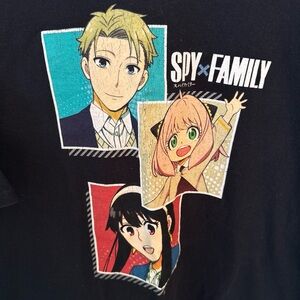Spy x Family Adult Graphic T-Shirt - Black